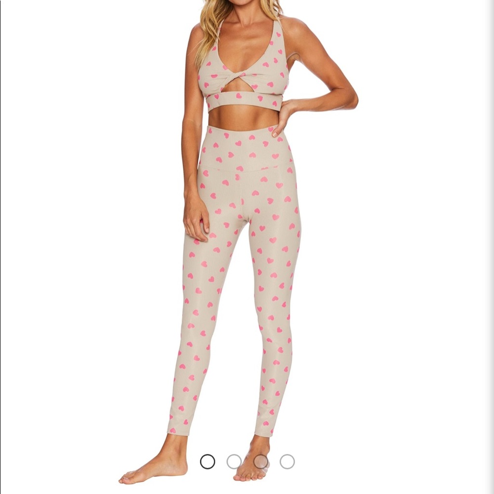 Beach Riot Ayla ribbed heart leggings